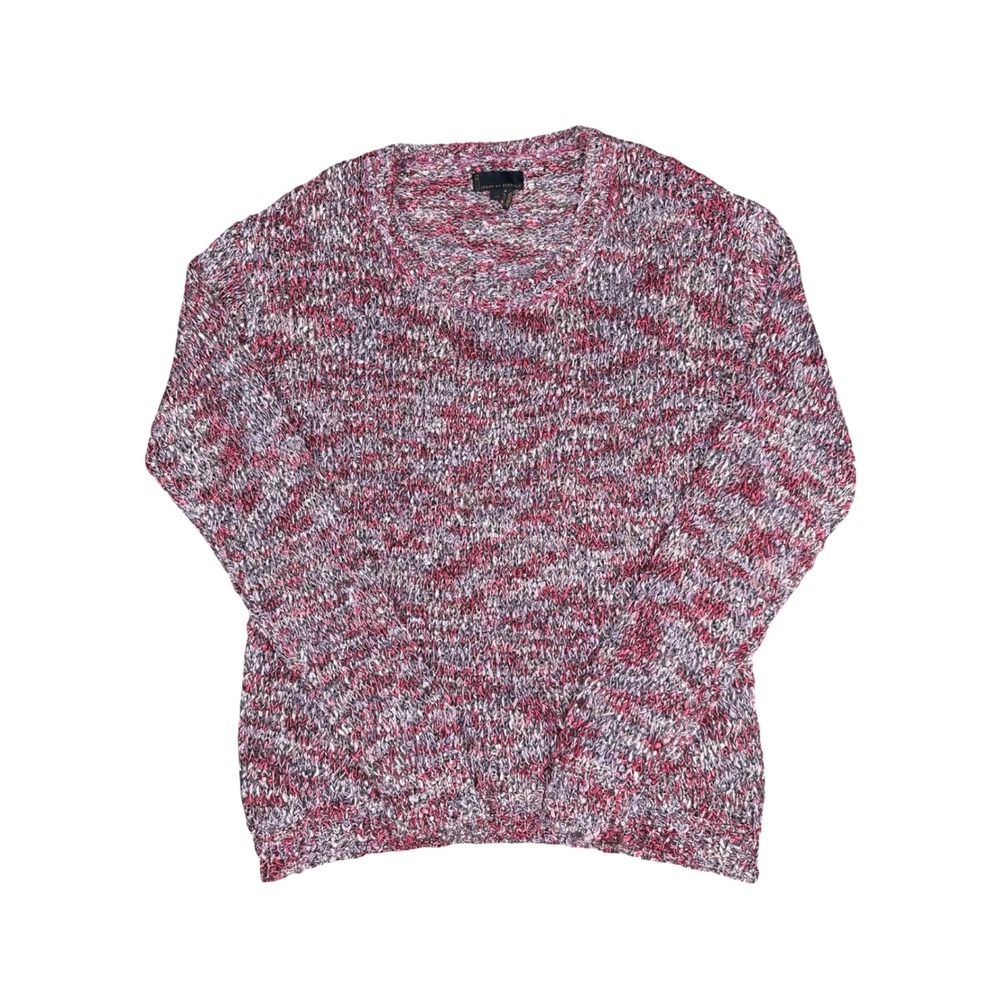 I Jeans By Buffalo‎ Sequin Open Knit Sweater Womens Large Pink Marled - Picture 6 of 10